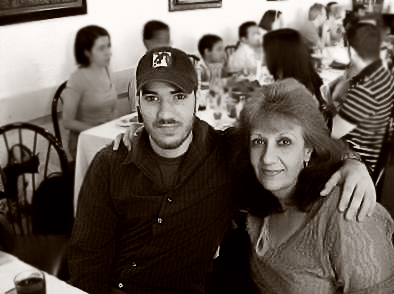 Cathy and son who suffers with major depression which eventually led to two suicide attempts.